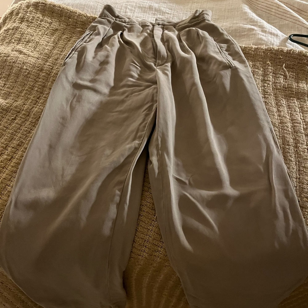 Vintage tapered pants - straight leg - tan - size 4